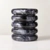 Turk Black Marble Utensil Holder -Cb2 TurkBlkMrblUtensilHolderSHF22