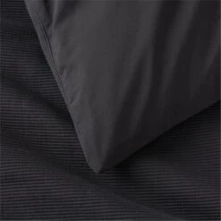 Valencea Organic Cotton Ribbed Black Duvet Cover And Pillow Shams 5 Valencea Organic Cotton Ribbed Black Duvet Cover And Pillow Shams -Cb2 ValenceaRdOgCtnBkFQDvtCvROF23