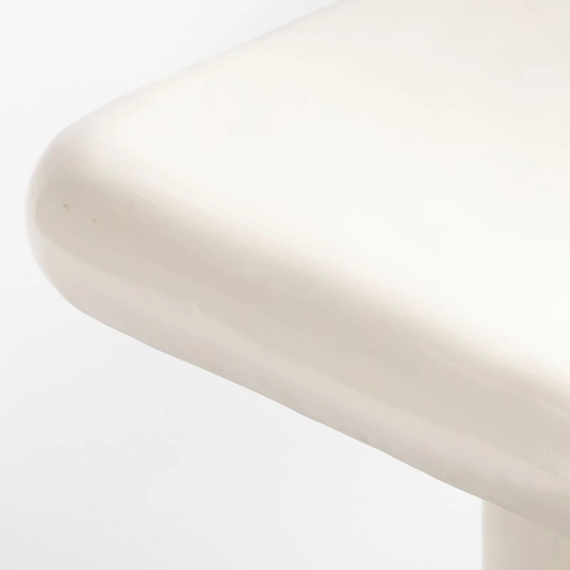 Vayle High-Gloss White Concrete Coffee Table Short 13 Vayle High-Gloss White Concrete Coffee Table Short - Image 11