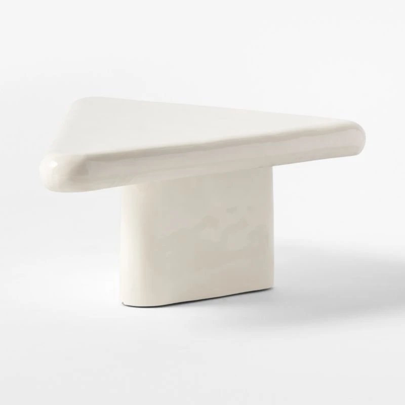 Vayle High-Gloss White Concrete Coffee Table Short 7 Vayle High-Gloss White Concrete Coffee Table Short - Image 5