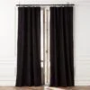 Black Velvet Window Curtain Panel 48''x96'' 2 Black Velvet Window Curtain Panel 48''x96'' -Cb2 VelvetBlack96CurtainPnlSHS23
