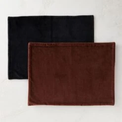 Black Velvet Placemat -Cb2 VelvetNRumRasinPlacematGrpFHF22