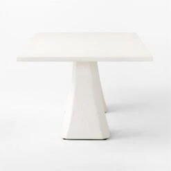 Via Rectangular White Plaster Dining Table 11 Via Rectangular White Plaster Dining Table -Cb2 ViaPlasterDiningTableSDSSS22