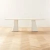 Via Rectangular White Plaster Dining Table 1 Via Rectangular White Plaster Dining Table -Cb2 ViaPlasterDiningTableSHS22
