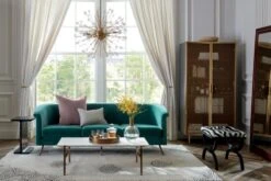 Ray Quartz Pendant Light -Cb2 VicenteTealVelvetSofaJL19 1