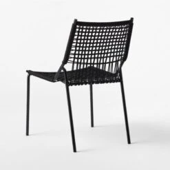 Virve Black Rope Outdoor Dining Chair 16 Virve Black Rope Outdoor Dining Chair -Cb2 VirveBkSSDnngChairBkRp3QBSSS22 1