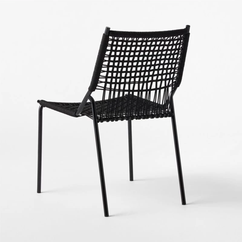 Virve Black Rope Outdoor Dining Chair 9 Virve Black Rope Outdoor Dining Chair - Image 7