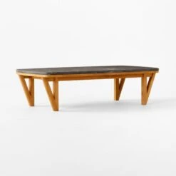 Roc Bluestone And Teak Outdoor Coffee Table -Cb2 VitetCoffeeTable3QSSS23