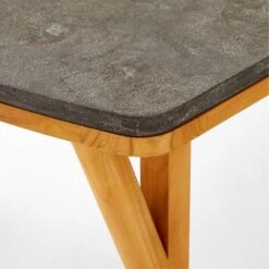 Roc Bluestone And Teak Outdoor Coffee Table -Cb2 VitetCoffeeTableAVSSS23