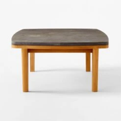 Roc Bluestone And Teak Outdoor Coffee Table -Cb2 VitetCoffeeTableSDSSS23