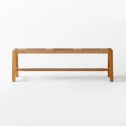 Roc Teak And Rattan Outdoor Dining Bench 12 Roc Teak And Rattan Outdoor Dining Bench -Cb2 VitetDiningBenchSOSSS23