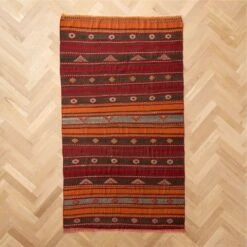 Vintage Handwoven Aegean Area Rug 5'4"x9'4" -Cb2 VntAegeanHdwvnRug5d4X9d4SHF22