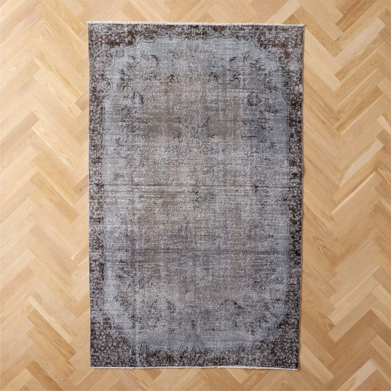 Vintage Handknotted Wool Turkish Rug 5'8"x9'6" 4 Vintage Handknotted Wool Turkish Rug 5'8"x9'6" - Image 2