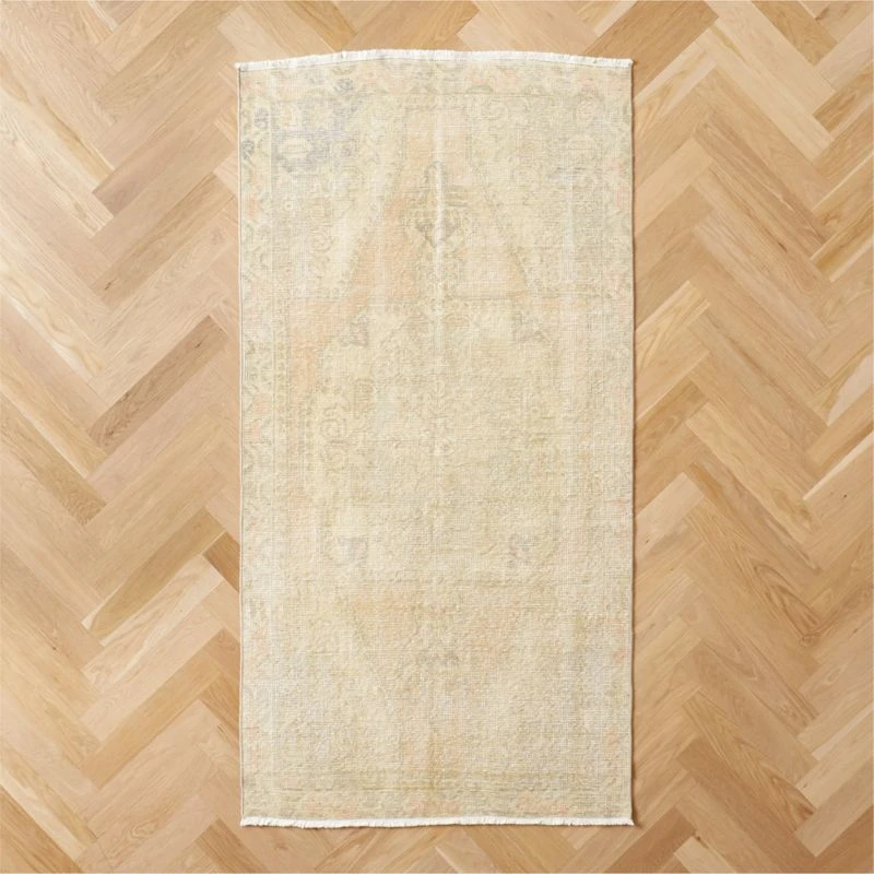 Vintage Handknotted Wool Turkish Rug 3'10"x7'6" 4 Vintage Handknotted Wool Turkish Rug 3'10"x7'6" - Image 2