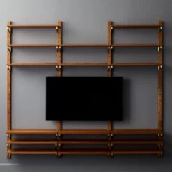 Walnut Modular Triple Shelf 88" 16 Walnut Modular Triple Shelf 88" -Cb2 WalnutMod88TripleShelfRO6F18