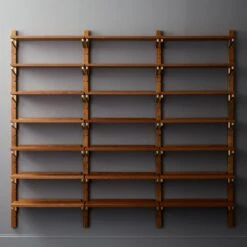 Walnut Modular Triple Shelf 88" 14 Walnut Modular Triple Shelf 88" -Cb2 WalnutMod88TripleShelfROF18