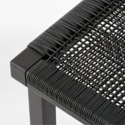 Wrapped Black Leather Counter Stool -Cb2 WrppdLthrBlkCounterStoolAVSSS23