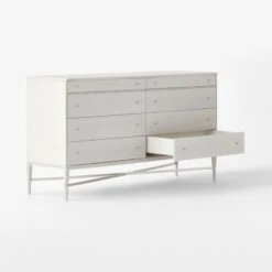 Connoisseur 8-Drawer Whitewashed Oak Wood Dresser Model 1006 -Cb2 WtWd1006CnnssrWdDresser3QAVSSS22