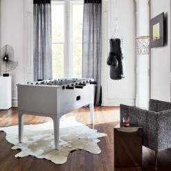 Light Tan Cowhide Area Rug 4'x6' -Cb2 ZoneWoodFoosballTableNV20 1x1