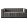 Forte 81" Channeled Sofa With Black Legs Luca Storm -Cb2 forte 81 channeled sofa with black legs luca storm