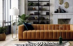 Stairway Black Metal Wall Mount Bookshelf 96'' -Cb2 fortechanneledsofav2FB18