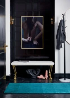 Boulevard Black And Marble Coat Rack -Cb2 gallopbenchbackpocketprintJL17