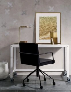 2-Piece Small Solid Brass Studio Storage Box Set -Cb2 go cartwhiterollingdeskJN18 1