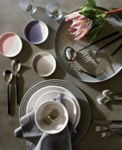 Bolt Grey Linen Napkin Set Of 4 -Cb2 mirageiridescentdrinkwareJN18