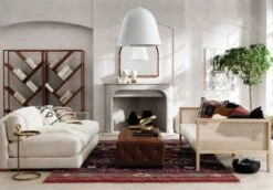 Boho White Linen And Natural Rattan Daybed Twin -Cb2 piazzasofaACJN18