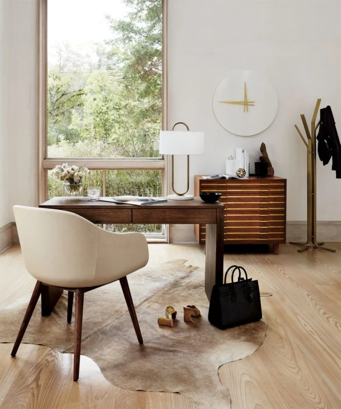 Runway 2-Drawer Acacia Wood Desk 4 Runway 2-Drawer Acacia Wood Desk - Image 2