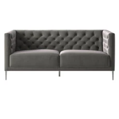 Savile Tufted Apartment Sofa Luca Storm