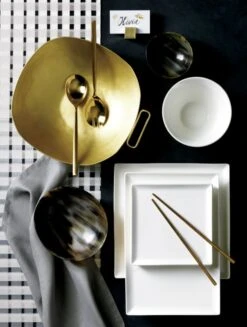 Brushed Gold Place Card Holders Set Of 4 7 Brushed Gold Place Card Holders Set Of 4 -Cb2 tuckwhitedinnnerwarebrushedJL17